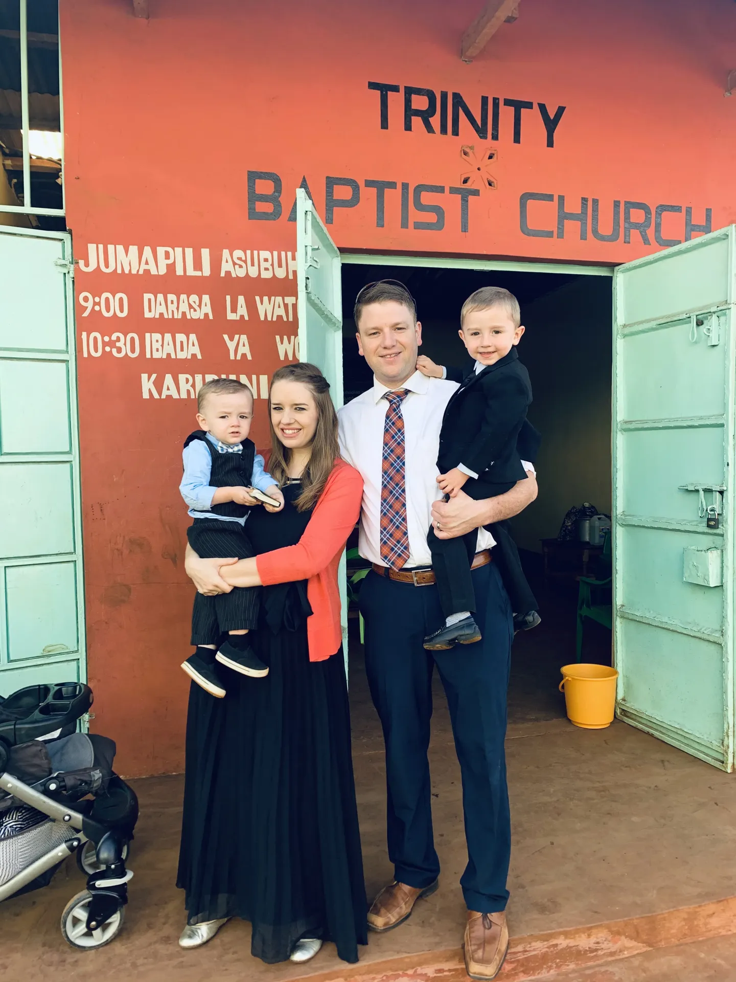 The Rains family on the mission field